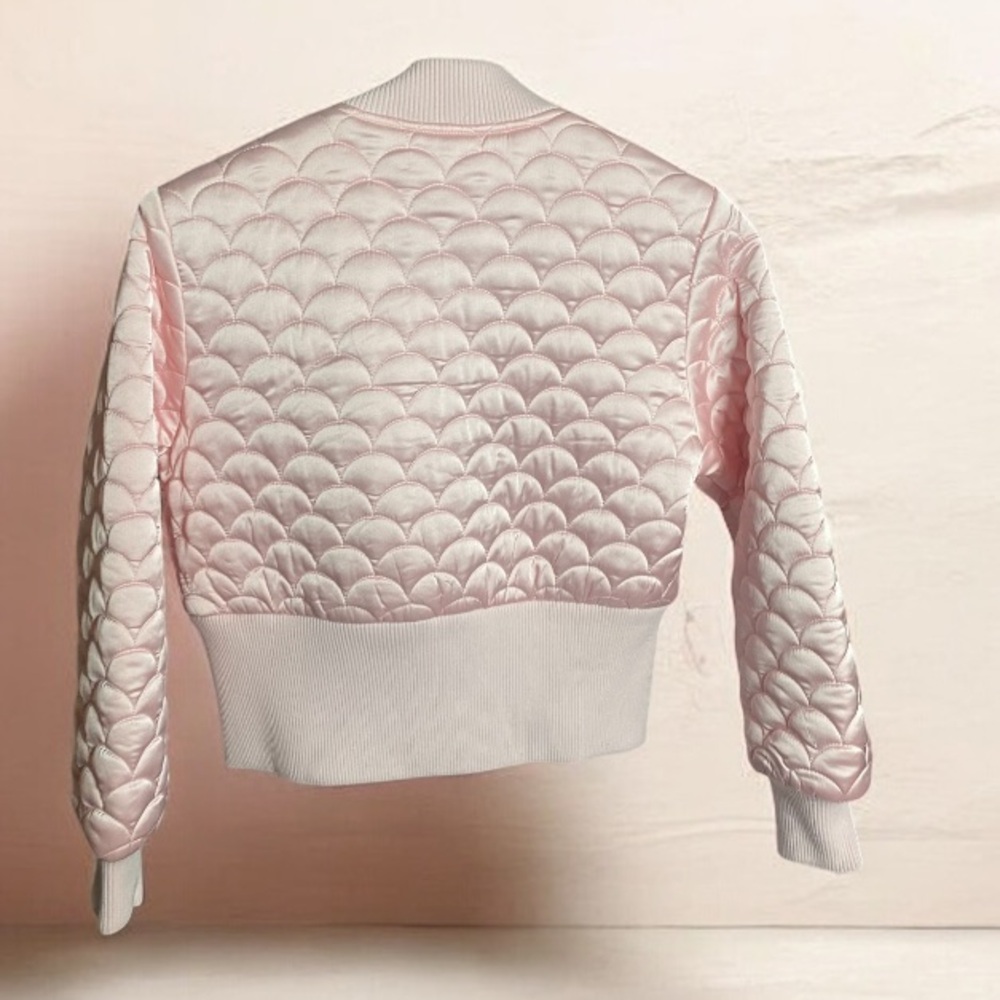 O’DOLLY DEAREST The Polly Jacket Pink Scallop Quilted Bomber 
Size S - NWOT - Picture 6 of 13